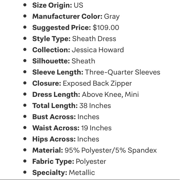 Silver Metallic Dress - Picture 6 of 6